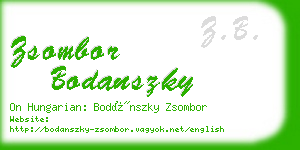 zsombor bodanszky business card